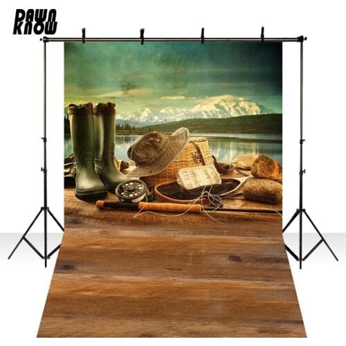 DAWNKNOW Boots Photography Background Photocall Snow Mountain Wedding Photo Shoot Backdrops For Children Photo Studio lv1848