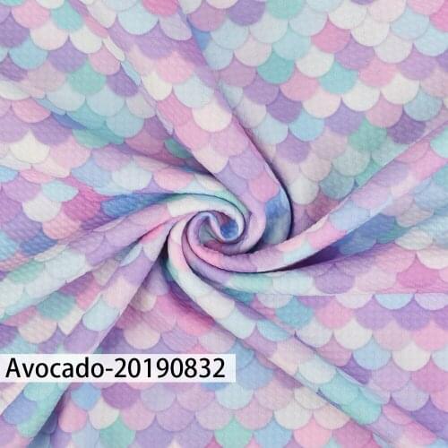 Huangtao Diy 50X150cm Brand Color Fish Scales Cartoon Character Pattern Custom Liverpool Bullet Fabric No MOQ Polyester Fabric