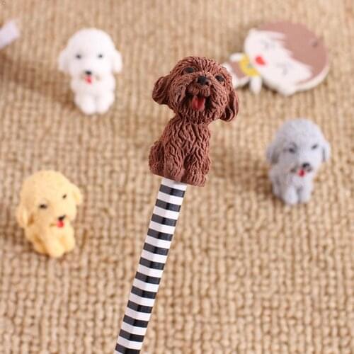 Creative Cartoon Rubber Dog Eraser Kawaii Stationery Eraser Rubber Kids Student Office Pencil Non-toxic Supplies Gifts Scho P9B4