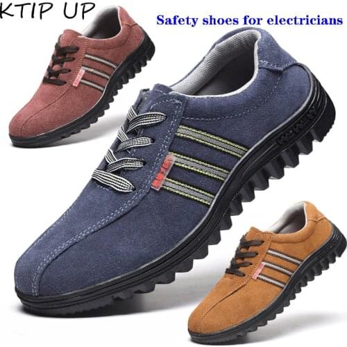 Fashion Anti-static Safety Shoes Men Insulation Shoes Electrician Work Shoes Outdoor Breathable Non-slip Sneakers Men Shoes