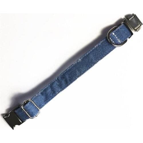 Fashion Pet Dog Adjustable Demin Collar Leash Set For Small Medium Large Dogs Teddy Pug Leading Accessories Dropshipping AML36