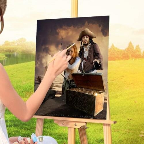 Woman Girl DIY Paint By Numbers Kit Acrylic Paints 40*50 Picture By Numbers Photo Loft Picture For Kids Art