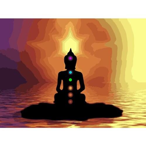 PX-101 Halo chakra meditating religion 45x60cm pictures painting by numbers Landscape painting wall decor picture modern 60*90cm
