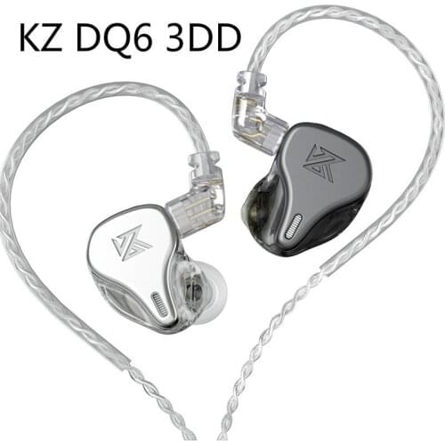 KZ DQ6 3DD Dynamic Driver HIFI In Ear Earphone High Resolution Headphone Noise Cancelling Headset KZ ASX ZAX EDX ZSX CCA CS16
