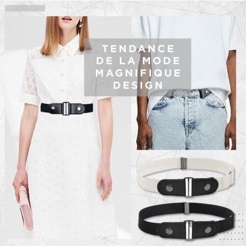 Buckle-free Invisible Elastic Waist Belts Without Buckle Elastic Belts For Women Stretch riem Men Jeans cintos extensible Kids B