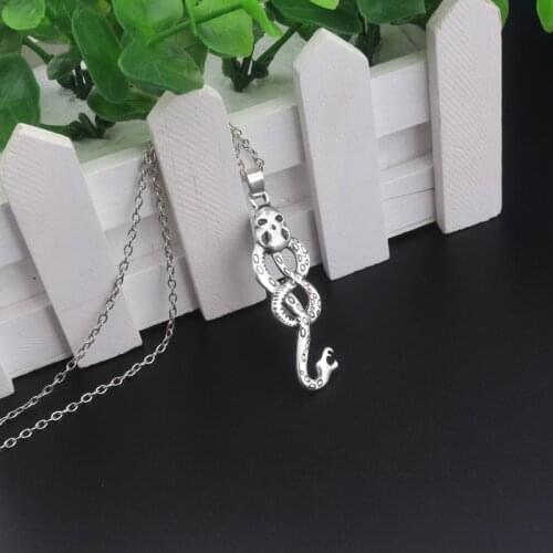 New fashion movie Horcrux Death Eaters Lord Voldemort Nagini Snake Pendant Statement Necklace men and women Pendants Jewelry