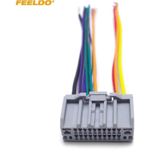 FEELDO Car Audio Stereo Wiring Harness Adapter Plug For Jeep Wrangler/Compass OEM Factory Radio CD/DVD #4050