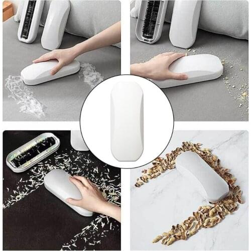 T21D Carpet Dust Brush Plastic Bedside Table Crumb Sweeper Pet Hair Fluff Cleaner Sticky Picker Lint Roller Clothes Sweeping for