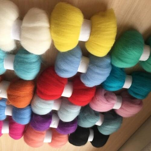 70s merino wool fiber mix color 5g/16pcs/lot wool needle felting roving