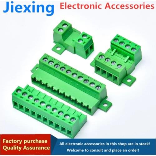 Solder-free butt with fixed 2EDG5.08 male and female to plug-in green terminal 2EDGRKC-5.08MM