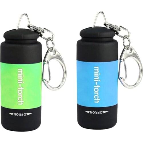 *Unisex Outdoor Hiking Camping Tiny LED Light USB Charge Portable Cycling Key Ring Flashlight Rechargeable Keychain Torch