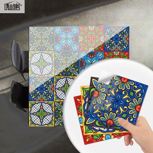 European Style Hard Tile Stickers Decorative Wall Stickers Waterproof Tile Stickers 3d Thick Wear-resistant Decorative Stickers