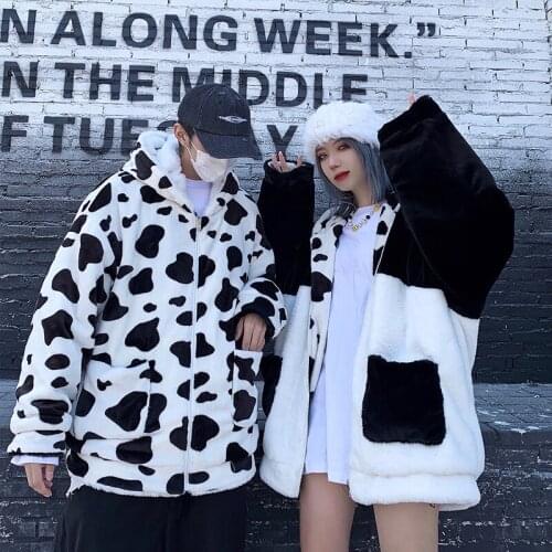 Winter Mens Wool Cashmere Thick Warm Coat Cartoon Pattern Print Outwear Male M44