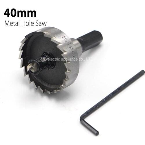1Pc 40mm 1.57" Core Drill Bit Metal Hole Saw High Speed Steel Core Special for HSS Stainless Steel