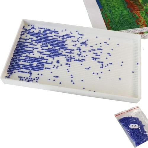 1pcs Extra Large Size Plastic Bead Sorting Tray 10x6inch,Diamond Painting Accessories Rhinestone Plate Cross Stitch Nail Art