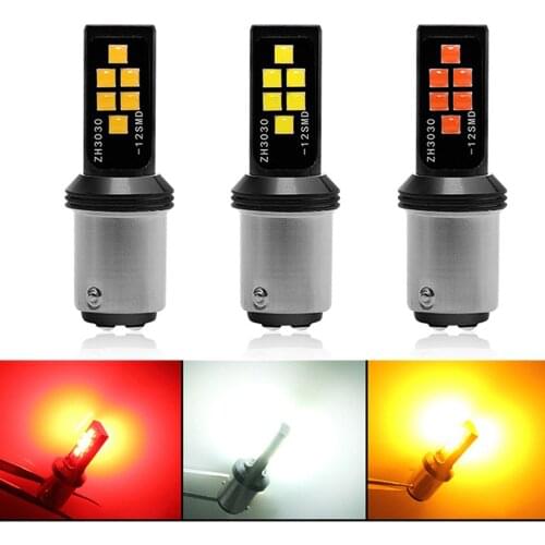 1x Highbright Car Interior Led Canbus Lights 1156 1157 3030 SMD For Auto Reverse Lamps DRL Bulb T20 7443 3157 W21/5W 6000K Diode