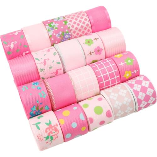 Mixed 20rolls/Set Multiple Sizes Christmas Snow Grosgrain Ribbon Satin Fabric for Gift Wrapping DIY Sewing 1yard/Roll,1Yc6700