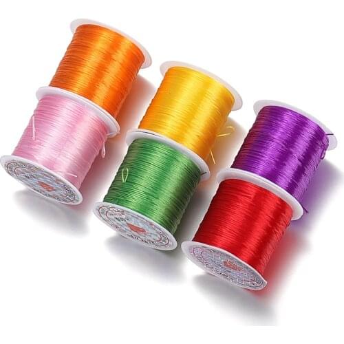 10/60m whole roll Mixed Colors Elastic Rope Crystal Beading String Cord Bracelets Stretch Thread DIY Jewelry Necklace Making