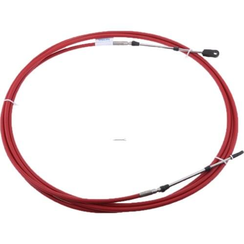2 Pieces Stainless Steel Throttle Cable Black for Marine Boat Motor Control Lever 8 FT (Red)