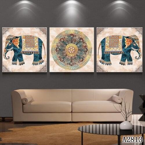 Abstract Oil Painting Print on Canvas 3pcs Modular Magnolia Flower Animal Canvas Printing Painting Wall Art Picture Home Decor