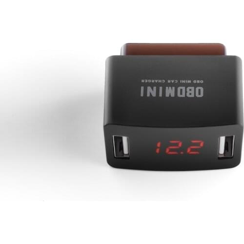 Mini Dual USB Charger Adapter Car OBD Charging Universal 12V 24V LED Voltage Display Car Charger Socket Fast Charging Power