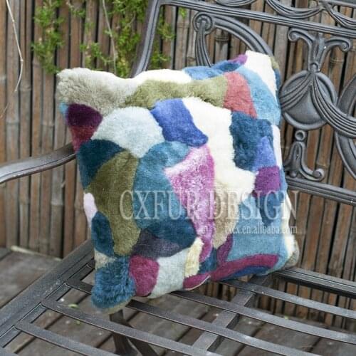 Free Shipping CX-D-41A New Products Fashion Genuine Sheep Lamb Fur Sofa Cushion Cover