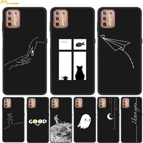 Motog9plus Coques MotoG9 Plus Celular For Motorol Moto G 9 Play Phone Cases G9 Power Silicone Samrt Phone Cover Black TPU Bumper