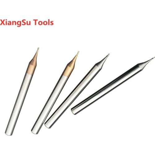 D0.2-D0.3-D0.6-D0.9mm Micro Tool 2Flute HRC55 Flat Endmill CNC Router Cutter Tungsten Carbide Cutting Milling Machine For Steels