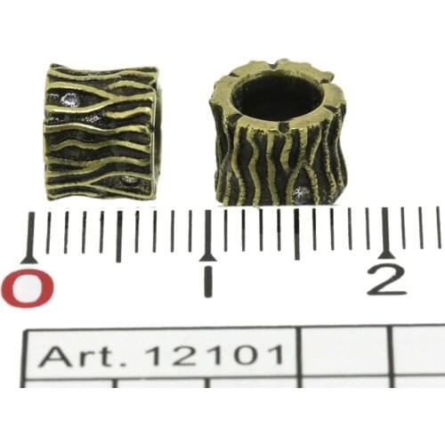 Dankaishi Original Design Unique Charm Jewelry Findings Men Accessories for DIY Bracelet Making Vintage Silver Color Beads