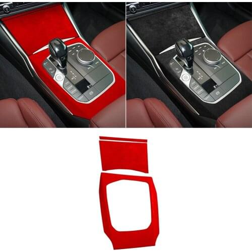 Central Control Panel Decorative Cover Trim Sticker Decal for BMW 3 Series G20 G28 325li 325i 2020 Car Interior Accessory Suede