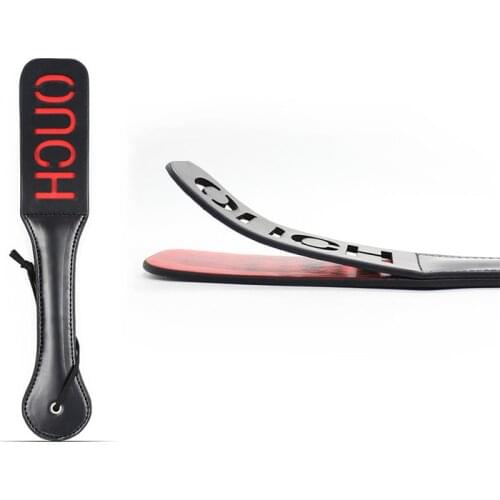 Fetish "OUCH" leather spanking paddle flirt clap slap pat on ass male female Sex toys for women men adult couples slave game