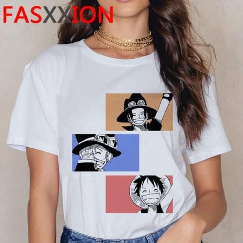 One Piece Nakama top tees t shirt male print kawaii ulzzang tumblr couple summer top graphic tees women harajuku