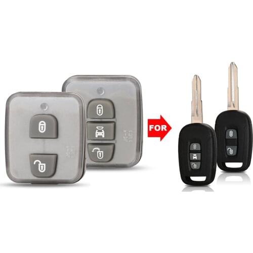 Jingyuqin 2/3 Buttons Car Key Case Rubber Pad For Chevrolet Captiva Car Key 3 Buttons Blank Key Casing Cover