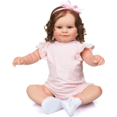Two Size Bebe Reborn Toddler Popular Maddie Girl Cute Doll with Rooted Blonde Hair Soft Cuddle Body High Quality Doll