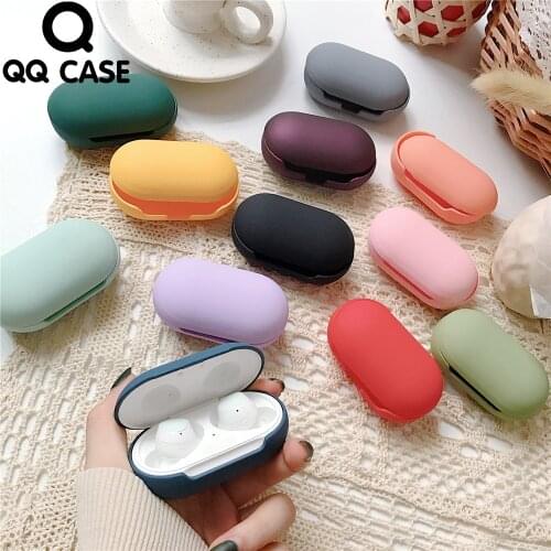 Matte Solid Hard PC Shell For Samsung Galaxy Buds Bluetooth Wireless Earphone Protective Candy Color Charging Box Accessories