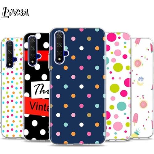 Polka Dots Fashion Silicone Cover For Honor 20 20S 20E 8 8A Prime 8X MAX 8C 8S 7A 7C 7S Pro Phone Case