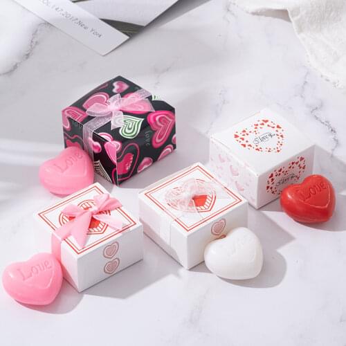 1PC Handmade Love Heart-shaped Design Bath Soap Wedding Party Love Gift Soapy Favor Valentine Gift Wholesale Hand Soap