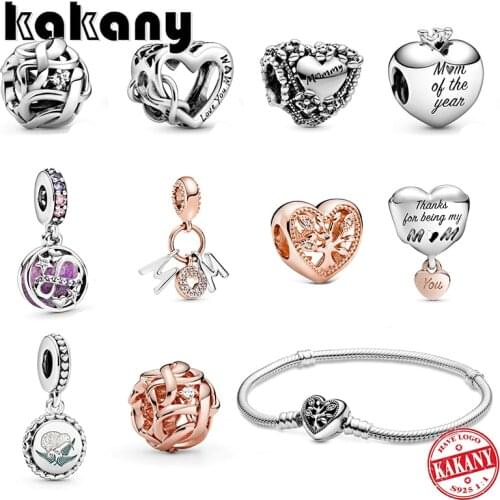 2020 Mothers Day New Mum Of The Year, Openwork Flower Heart Mummy, Openwork Woven Infinity Charm DIY Original Jewelry