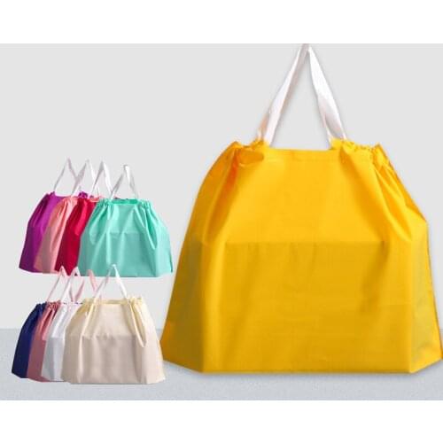 Adjustable Handle Plastic Bags For Clothes Thick: 0.18mm Multicolor Blank Plastic Jewlery Shopping Packaging Bag For Boutique