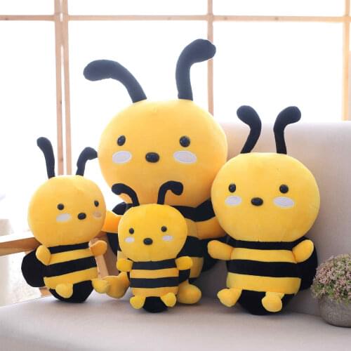 Honeybee Plush Toy Cute Bee with Wings Stuffed Baby Lovely Toys for Children Appease Birthday Gift Little Bee Doll Kawaii plush