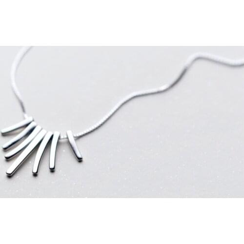Simple Tassel Clavicle Chain Korean 925 Sterling Silver Temperament Personality Fashion Female Necklace SNE046