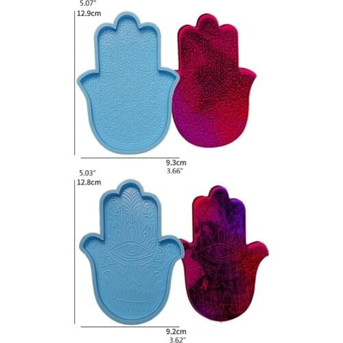 Q39C Fatima Hand Coaster Epoxy Resin Mold Palms Cup Mat Mug Pad Silicone Mould DIY Crafts Ornaments Home Decorations Casting
