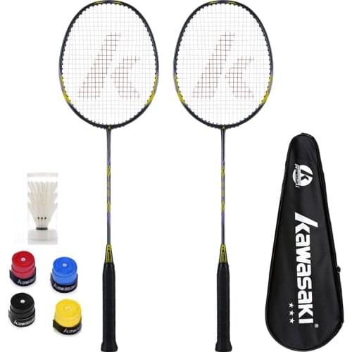 Kawasaki Badminton Racket 1U Aluminum Alloy Frame Badminton Racquet With String KC-100 With Free Gift Shuttlecock
