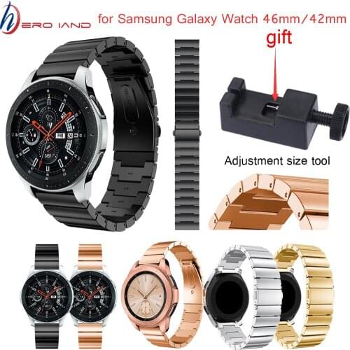 Hero Iand Luxury Stainless steel smart watchband strap for Samsung Galaxy Watch 46mm/42mm Wristband metal Replacemet With tool