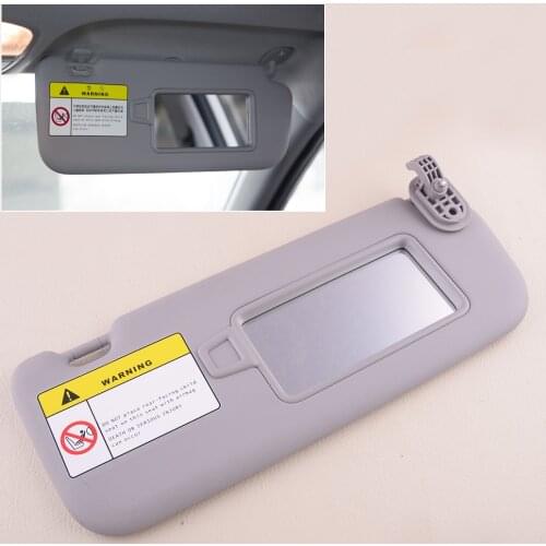 Grey Car Front Right Passenger Side Sun Visor With Makeup Mirror Accessories Fit For Hyundai Elantra AD 2017 2018 2019
