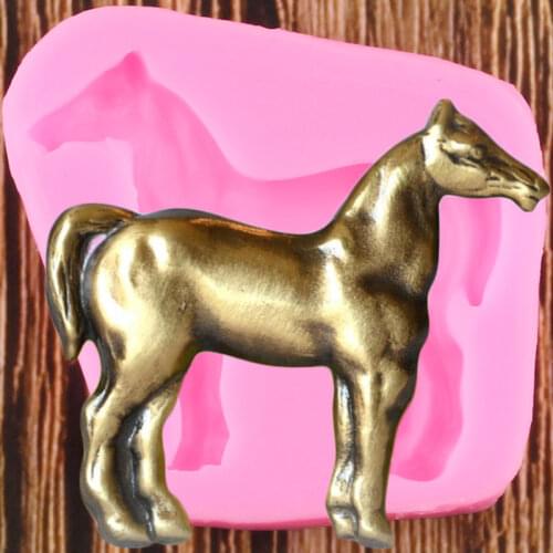 3D Horse Silicone Molds Animals Fondant Cake Decorating Tools Cupcake Chocolate Candy Resin Molds DIY Cookie Baking Moulds