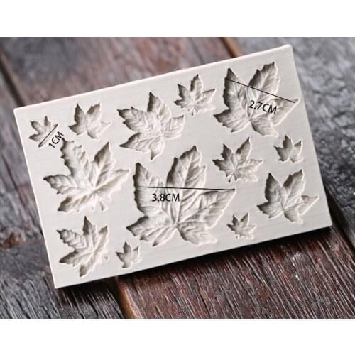 Silicone beautiful 2D maple leaf cake decoration chocolate fandont candy mold