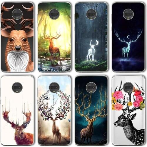 Ciciber Animal Elk Case For Motorola Moto G9 G30 G10 G8 E7 E6S G7 G6 E6 G5 G5S E5 One Macro Plus Play Power Lite Silicone Capa