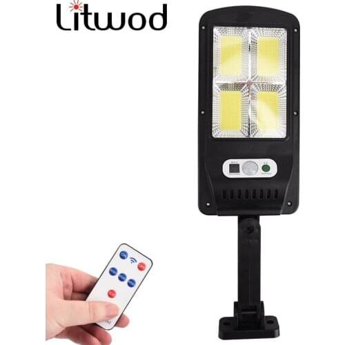 Solar Wall Light Remote Control Street Lamp Motion Sensor Built in Long Battery Life Outdoor Powered Sunlight Waterproof IP65