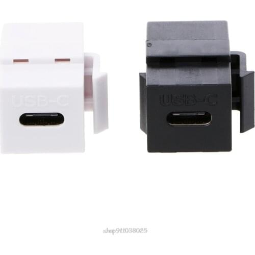 USB 3.1 Type C Female To Female Connector Jack Wall Socket Panel Mount Adapter Mar09 21 Dropship